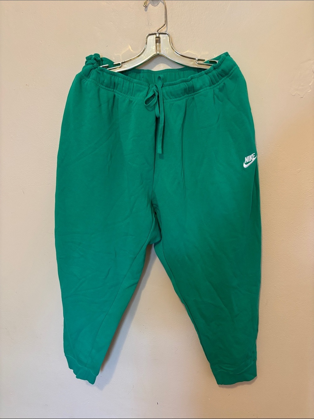 Nike Green Women's Fleece Joggers with Drawstring